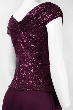 Cachet - Sequined Bertha Mesh Dress 55113B 7 Cachet - Sequined Bertha Mesh Dress 55113B