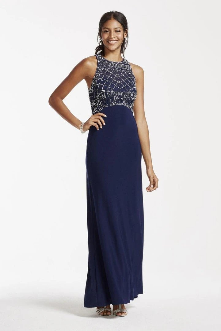 Formal Gowns Cachet - Sequined Long Dress 56872 3 Formal Gowns Cachet - Sequined Long Dress 56872