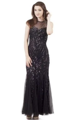 Cachet - Sequined Long Dress 57753 Formal Gowns