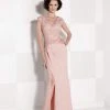 Cameron Blake By Mon Cheri Formal Gowns Cameron Blake - 114666 V Neck Long Dress With Slit