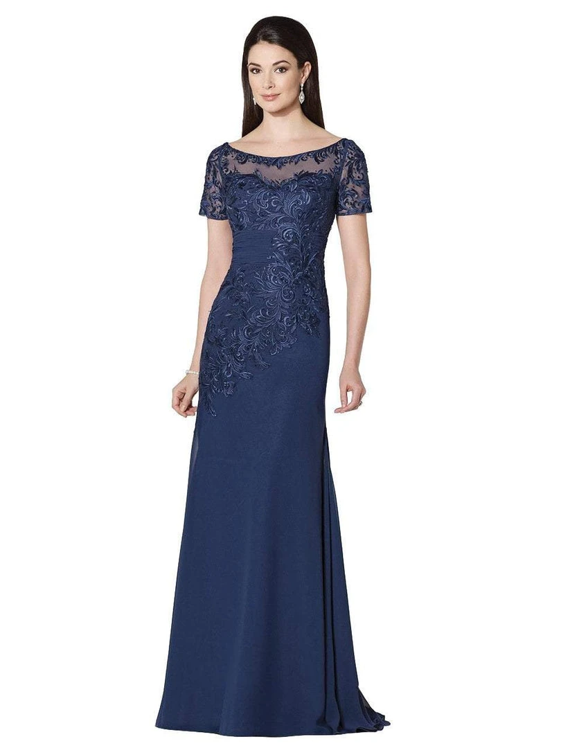 Cameron Blake By Mon Cheri - 114662 Illusion Ornate Gown - 1 Pc Silver In Size 10 Available 4 Cameron Blake By Mon Cheri - 114662 Illusion Ornate Gown - 1 Pc Silver In Size 10 Available