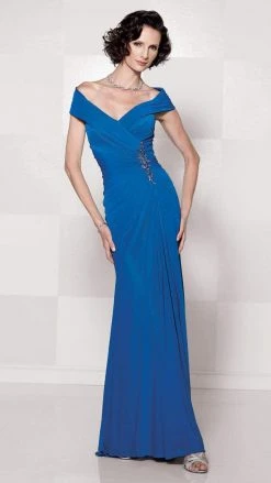 Cameron Blake By Mon Cheri - 114670 Long Dress In Periwinkle Formal Gowns