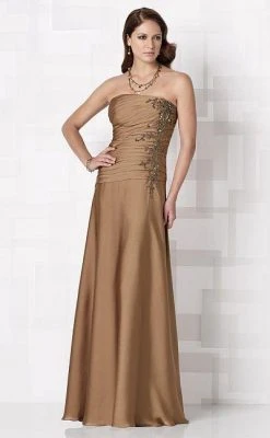 Formal Gowns Cameron Blake By Mon Cheri - 212681 Long Dress In Bronze