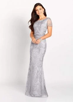 Cameron Blake By Mon Cheri - Allover Lace Trumpet Dress 119644 - 1 Pc Dark Sage In Size 18 Available Formal Gowns