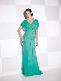 Cameron Blake By Mon Cheri Cameron Blake - V Neck Long Gown With Shawl 115606