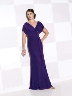 Cameron Blake By Mon Cheri Cameron Blake - V Neck Long Gown With Shawl 115606 7 Cameron Blake By Mon Cheri Cameron Blake - V Neck Long Gown With Shawl 115606