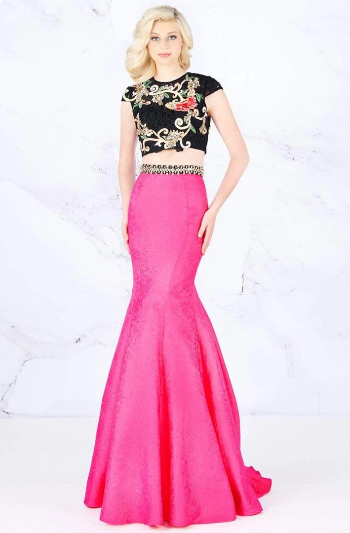 Formal Gowns Cassandra Stone - 40904A Two Piece Lace Appliqued Trumpet Gown 3 Formal Gowns Cassandra Stone - 40904A Two Piece Lace Appliqued Trumpet Gown