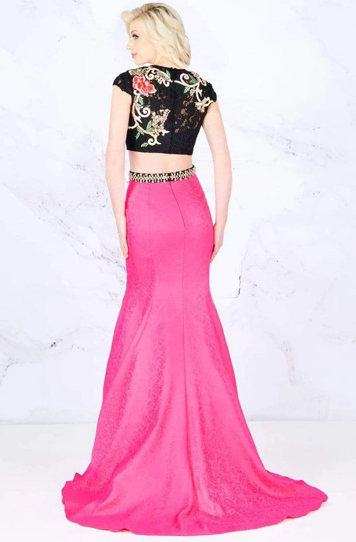 Formal Gowns Cassandra Stone - 40904A Two Piece Lace Appliqued Trumpet Gown 4 Formal Gowns Cassandra Stone - 40904A Two Piece Lace Appliqued Trumpet Gown