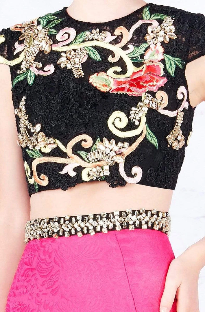 Formal Gowns Cassandra Stone - 40904A Two Piece Lace Appliqued Trumpet Gown 5 Formal Gowns Cassandra Stone - 40904A Two Piece Lace Appliqued Trumpet Gown