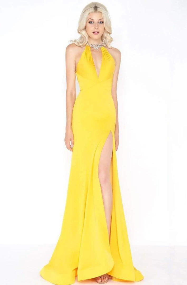 Cassandra Stone - 66465A Fitted Halter Sheath Dress Formal Gowns 5 Cassandra Stone - 66465A Fitted Halter Sheath Dress Formal Gowns