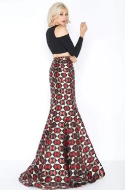 Cassandra Stone - 66523A Two Piece Cold Shoulder Contrast Trumpet Gown Formal Gowns 5 Cassandra Stone - 66523A Two Piece Cold Shoulder Contrast Trumpet Gown Formal Gowns