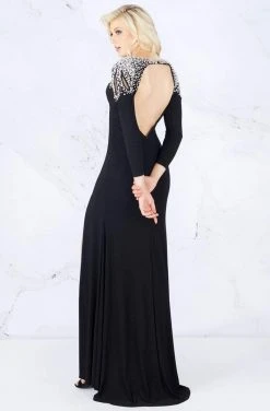 Cassandra Stone - 77519A Embellished Long Sleeve Bateau Trumpet Dress Formal Gowns