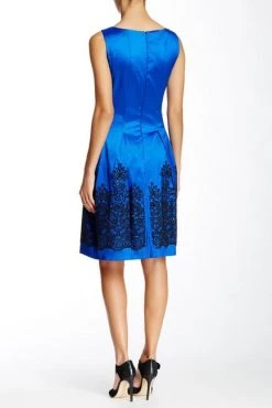 Chetta B. - B1504505 Beaded Bateau A-line Dress Cocktail Dresses
