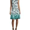 Chetta B - Sleeveless Multi-Print A-Line Dress B1708928 - 1 Pc Aqua Multi In Size 12 Available 2 Chetta B - Sleeveless Multi-Print A-Line Dress B1708928 - 1 Pc Aqua Multi In Size 12 Available