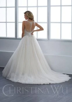 Christina Wu Brides - 15664 Beaded Illusion A-Line Gown With Chapel Train 13 Christina Wu Brides - 15664 Beaded Illusion A-Line Gown With Chapel Train