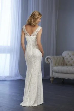 Christina Wu Elegance - 17855 Corded Lace V Neck Sheath Dress Formal Gowns 6 Christina Wu Elegance - 17855 Corded Lace V Neck Sheath Dress Formal Gowns