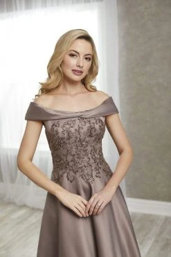 Christina Wu Elegance - 17940 Applique Off-Shoulder Satin A-line Gown 7 Christina Wu Elegance - 17940 Applique Off-Shoulder Satin A-line Gown