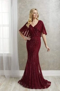 Christina Wu Elegance - 17948 Bedazzled V-neck Trumpet Dress Formal Gowns