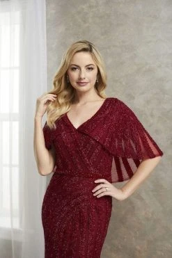 Christina Wu Elegance - 17948 Bedazzled V-neck Trumpet Dress Formal Gowns