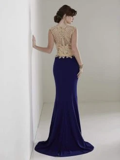 Formal Gowns Christina Wu Elegance - 20208 Beaded Bateau Jersey Mermaid Dress