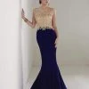 Formal Gowns Christina Wu Elegance - 20208 Beaded Bateau Jersey Mermaid Dress