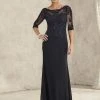 Christina Wu Elegance Beaded Lace Illusion Bateau Dress 17819 - 1 Pc Sand In Size 6 Available