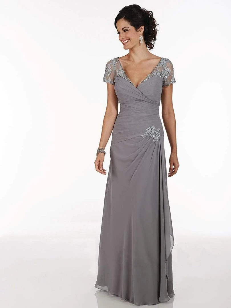 Formal Gowns Christina Wu Elegance - Pleated Bodice V Neckline Surplice Gown 17735 3 Formal Gowns Christina Wu Elegance - Pleated Bodice V Neckline Surplice Gown 17735