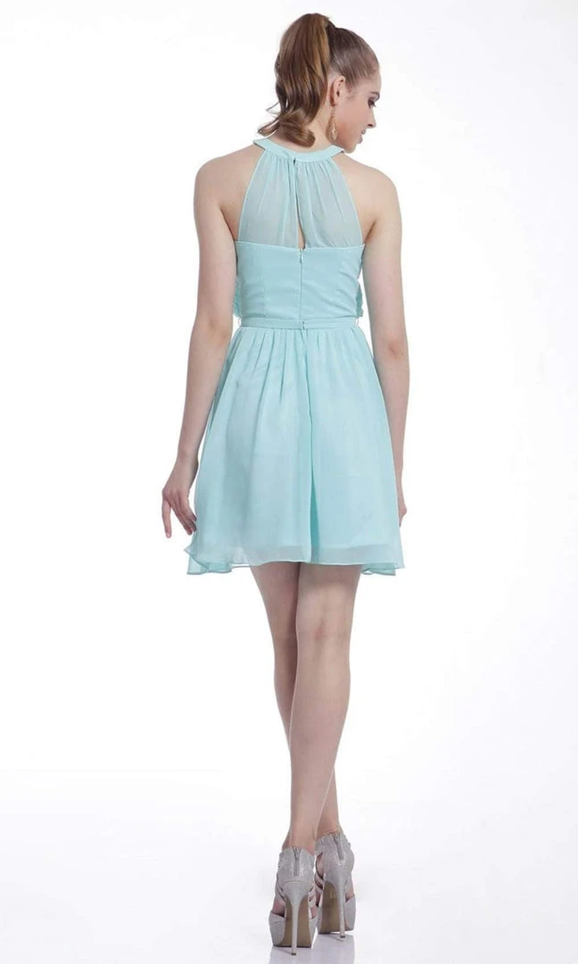 Cocktail Dresses Cinderella Divine - 1470 Halter Neck A-line Cocktail Dress 4 Cocktail Dresses Cinderella Divine - 1470 Halter Neck A-line Cocktail Dress