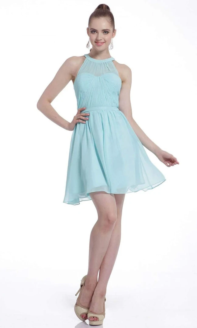 Cocktail Dresses Cinderella Divine - 1470 Halter Neck A-line Cocktail Dress 3 Cocktail Dresses Cinderella Divine - 1470 Halter Neck A-line Cocktail Dress