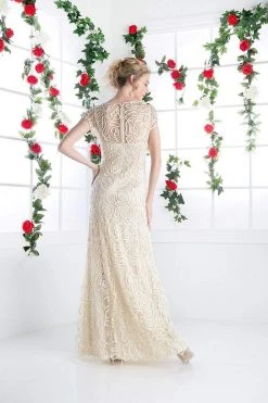 Cinderella Divine - 1920 Embellished Illusion Jewel Neck Sheath Dress Formal Gowns 10 Cinderella Divine - 1920 Embellished Illusion Jewel Neck Sheath Dress Formal Gowns