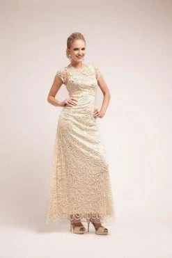 Cinderella Divine - 1920 Embellished Illusion Jewel Neck Sheath Dress Formal Gowns 13 Cinderella Divine - 1920 Embellished Illusion Jewel Neck Sheath Dress Formal Gowns