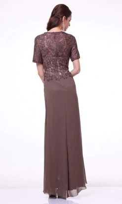 Formal Gowns Cinderella Divine - 1942 Embroidered Sweetheart Sheath Dress