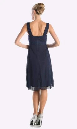 Cinderella Divine - 3802 Sleeveless V-Neck Ruched Chiffon A-Line Dress 25 Cinderella Divine - 3802 Sleeveless V-Neck Ruched Chiffon A-Line Dress