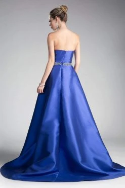 Cinderella Divine - 455 Beaded Belt Strapless Silk Gown With Overskirt Formal Gowns 17 Cinderella Divine - 455 Beaded Belt Strapless Silk Gown With Overskirt Formal Gowns