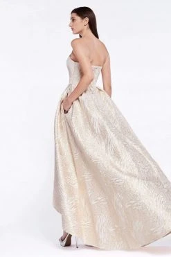 Formal Gowns Cinderella Divine - 5134 Strapless Sweetheart High Low A-line Dress