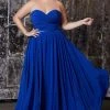 Cinderella Divine - 7455 Sweetheart Neckline Chiffon A-Line Dress Formal Gowns