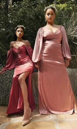 Cinderella Divine - 7482C Sweetheart Satin Sheath Dress Formal Gowns 25 Cinderella Divine - 7482C Sweetheart Satin Sheath Dress Formal Gowns