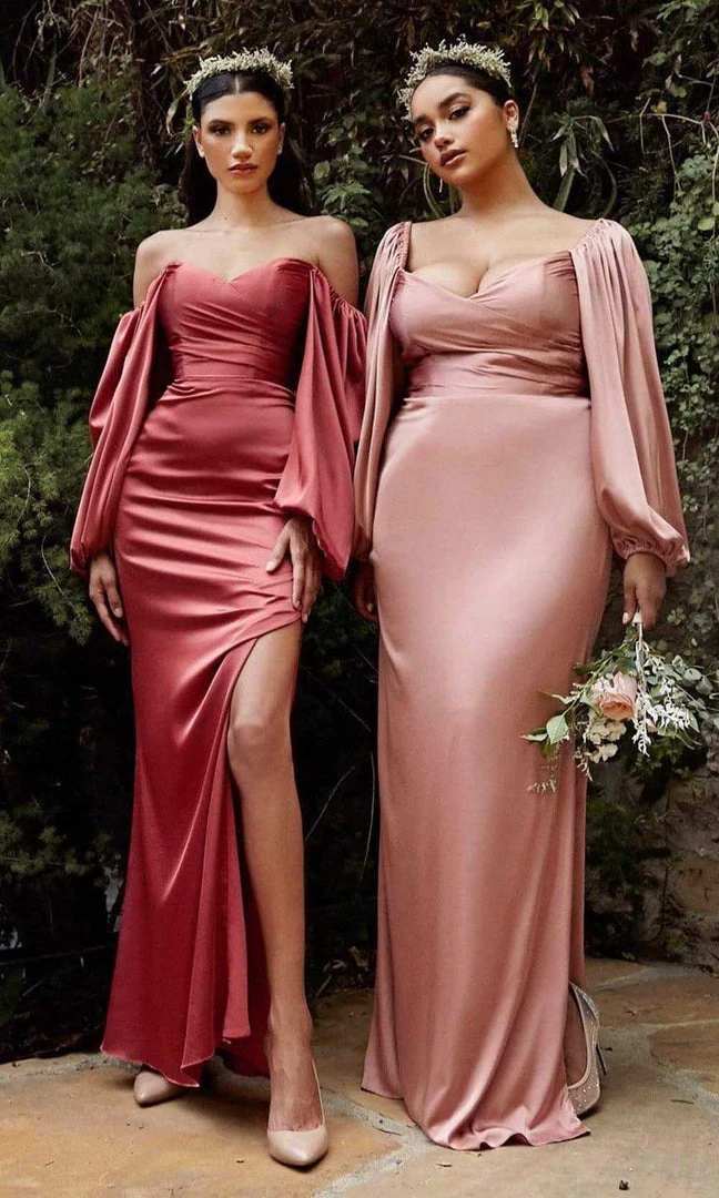 Cinderella Divine - 7482C Sweetheart Satin Sheath Dress Formal Gowns 10 Cinderella Divine - 7482C Sweetheart Satin Sheath Dress Formal Gowns