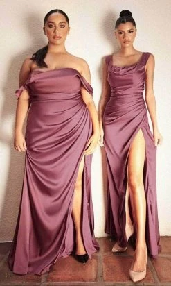 Cinderella Divine - 7488 Loose Off-shoulder Straight Across Neck Long Gown - 2 Pcs Sienna In Sizes 6 And 14 Available Formal Gowns 14 Cinderella Divine - 7488 Loose Off-shoulder Straight Across Neck Long Gown - 2 Pcs Sienna In Sizes 6 And 14 Available Formal Gowns