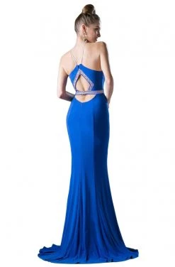 Cinderella Divine - 83821 Halter Fitted Sheath Dress