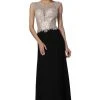 Cinderella Divine - 8907 Beaded Scoop Neck Sheath Dress Formal Gowns