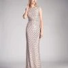 Cinderella Divine - 8995 Sequined Jewel Sheath Evening Dress Formal Gowns 1 Cinderella Divine - 8995 Sequined Jewel Sheath Evening Dress Formal Gowns