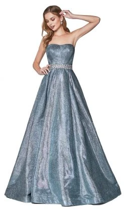 Formal Gowns Cinderella Divine - 9175 Strapless Semi-Sweetheart Beaded Ballgown
