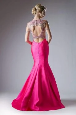 Cinderella Divine - Bead Embellished Halter Mermaid Gown Formal Gowns 7 Cinderella Divine - Bead Embellished Halter Mermaid Gown Formal Gowns