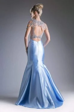 Cinderella Divine - Bead Embellished Halter Mermaid Gown Formal Gowns 9 Cinderella Divine - Bead Embellished Halter Mermaid Gown Formal Gowns