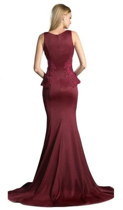 Cinderella Divine - Beaded Lace V-neck Trumpet Dress 17 Cinderella Divine - Beaded Lace V-neck Trumpet Dress
