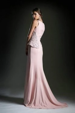 Cinderella Divine - Beaded Lace V-neck Trumpet Dress 15 Cinderella Divine - Beaded Lace V-neck Trumpet Dress