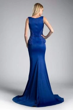 Cinderella Divine - Beaded Lace V-neck Trumpet Dress 19 Cinderella Divine - Beaded Lace V-neck Trumpet Dress