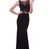 Cinderella Divine - Beaded Long Sheath Dress JC4022 - 1 Pc Black In Size 6 Available Formal Gowns