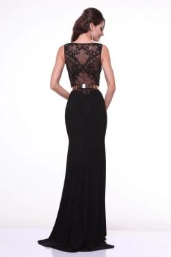Cinderella Divine - Beaded Long Sheath Dress JC4022 - 1 Pc Black In Size 6 Available Formal Gowns 5 Cinderella Divine - Beaded Long Sheath Dress JC4022 - 1 Pc Black In Size 6 Available Formal Gowns